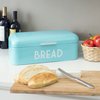 Hds Trading Metal Bread Box, Turquoise ZOR96018